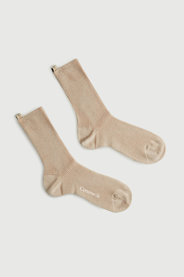 The Merino Sock in Bisque, merino wool, by Comme Si